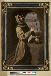 St. Francis in Prayer in a Grotto